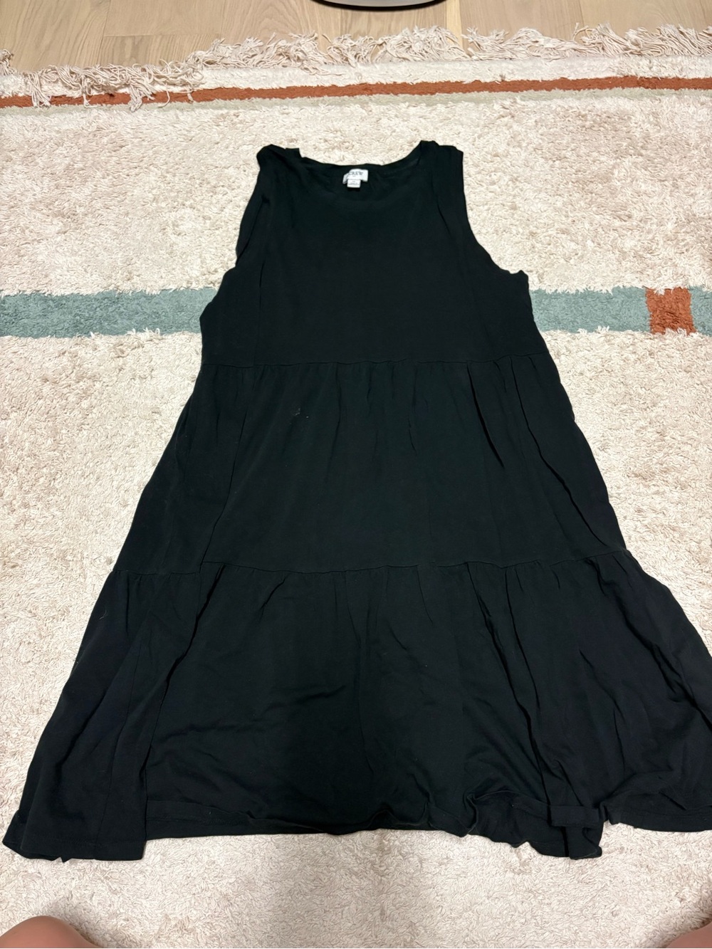 Sleeveless Black Tiered Dress - Jcrew